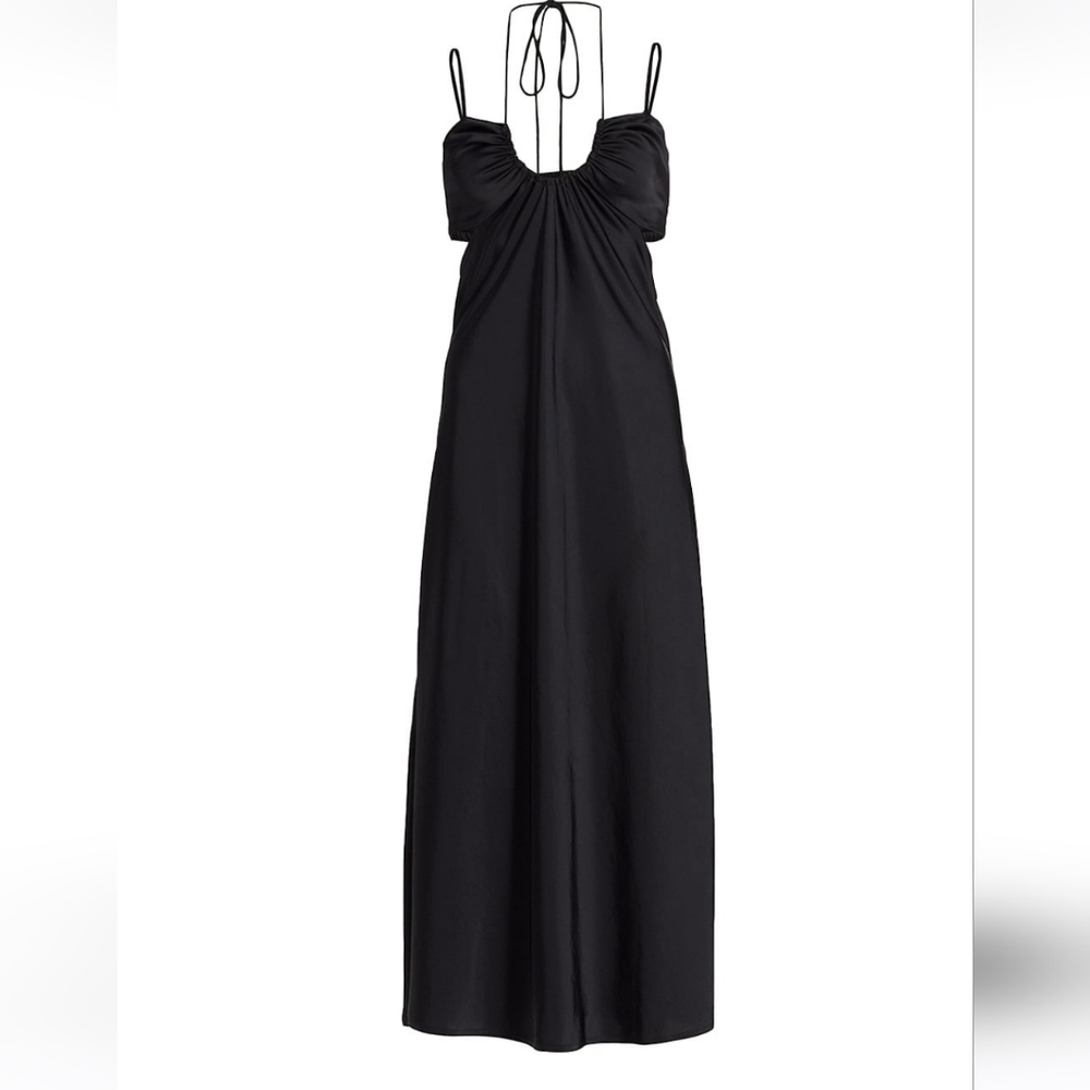 NWT A.L.C. Black Strapy Satin Dress
